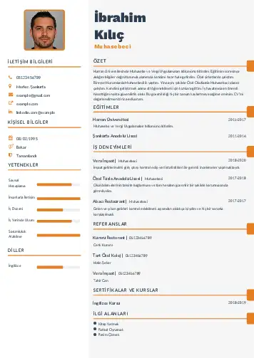 Muhasebeci Cv Örnekleri cv indir